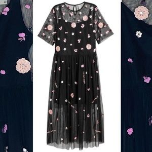 H&M sequin flower dress